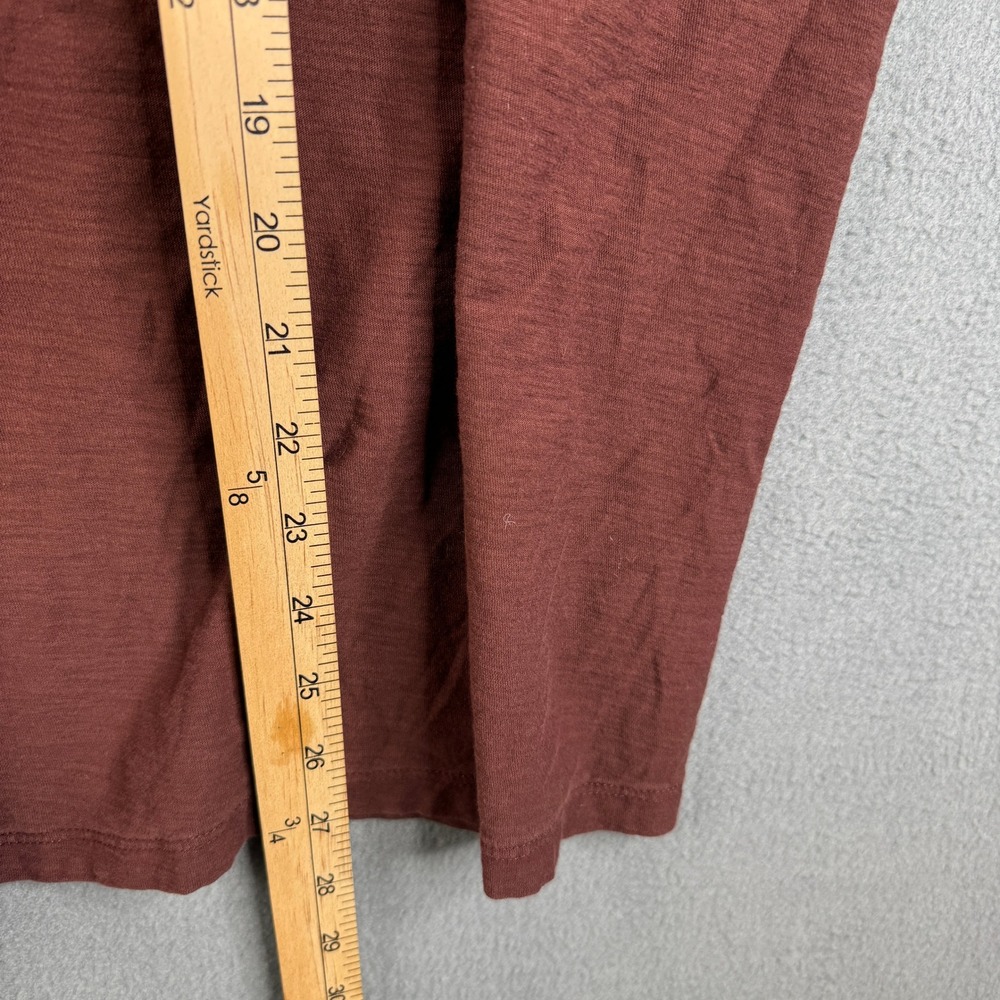 Bombas‎ Mens XL Long Sleeve Crew Neck T-Shirt Dark Cocoa Brown 100% Cotton Slub - Picture 5 of 5
